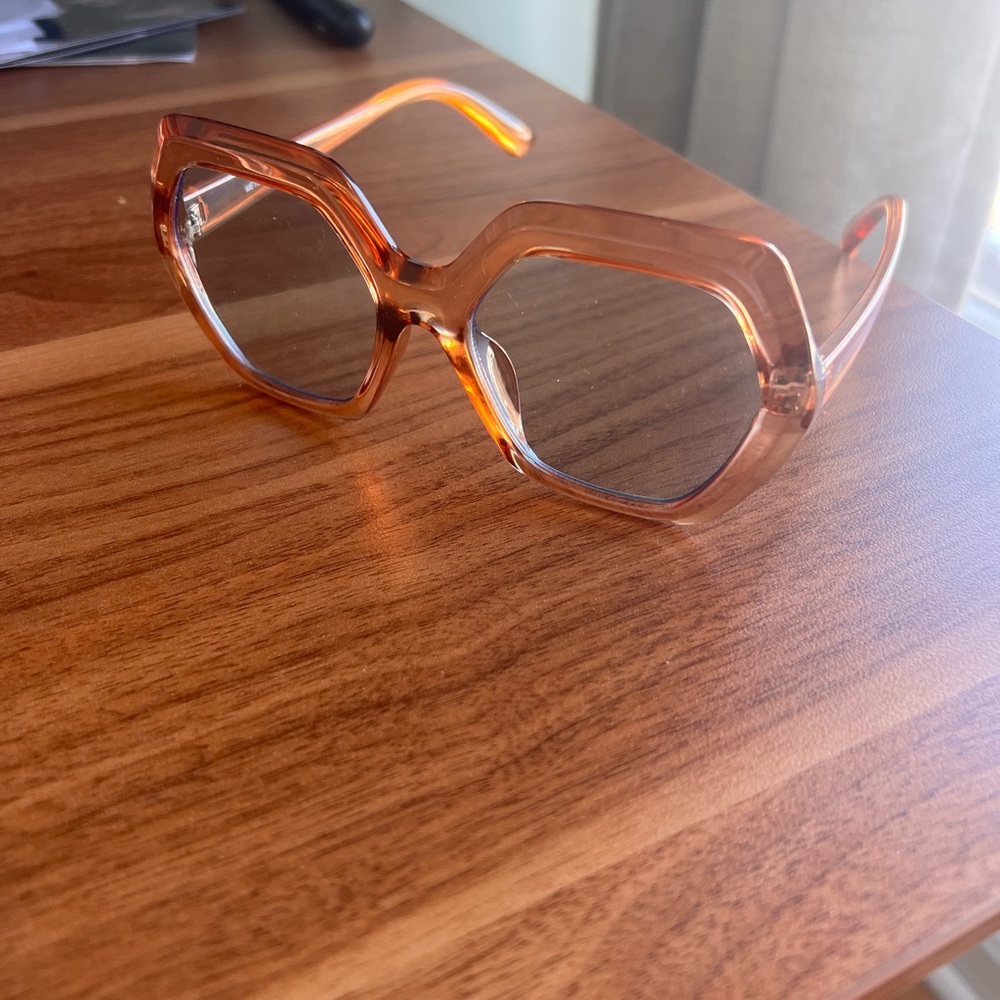 Anthropologie Tangerine Geometric Glasses